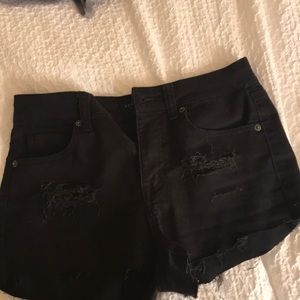Ripped black shorts ( altered)